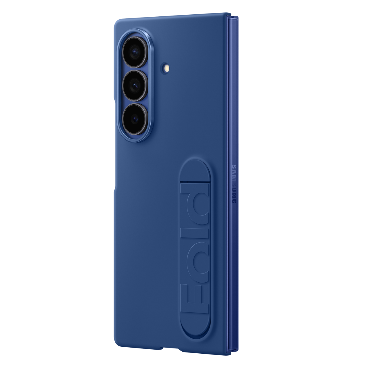 Samsung Galaxy Z Fold 7 Matte Skin Feel PC Hard Case with Kickstand - Blue