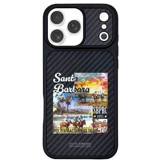 iPhone 17 Pro Max Carbon Case, Original Santa Barbara Elvis Series Carbon Back Cover - Black