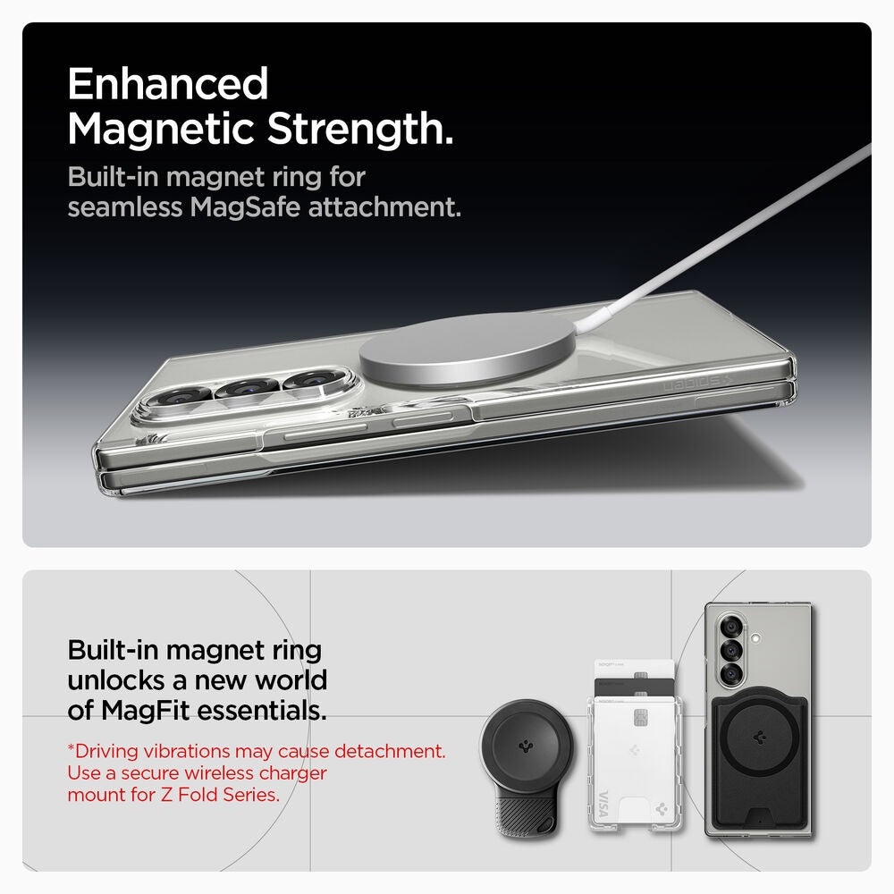Samsung Galaxy Z Fold7 Cristal Clear Magnetic Magsafe Case - Transparent