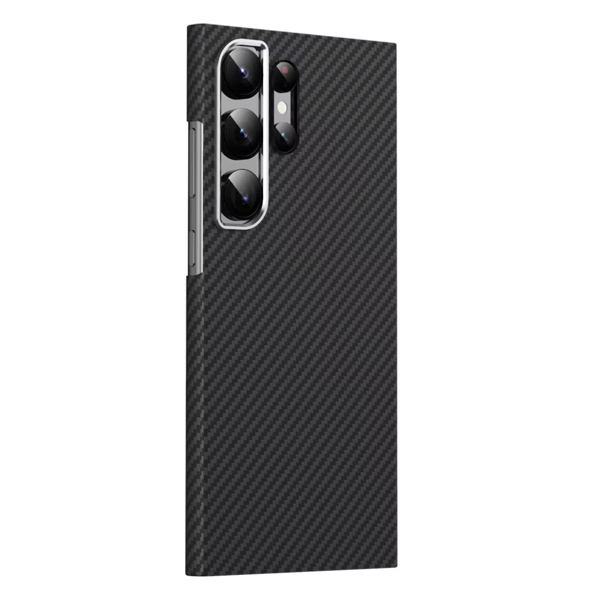 Samsung Galaxy S24 Ultra Slim Fit Carbon Pattern Case with Camera Protection - Black