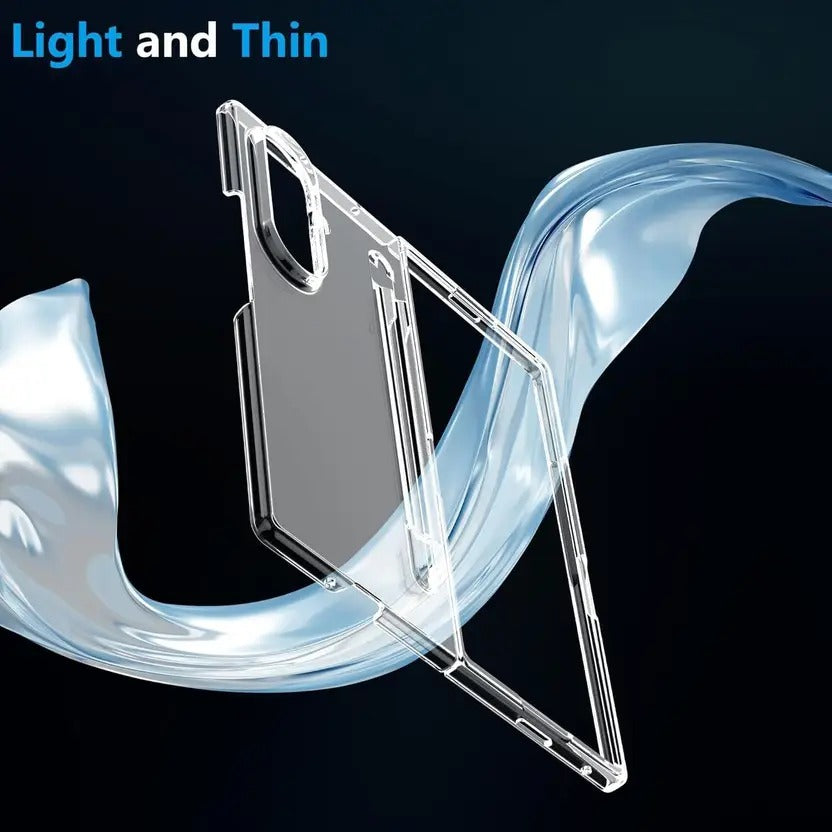 Samsung Galaxy Z Fold7 Cristal Clear Case with S Pen & Inbuilt Front Glass - Transparent