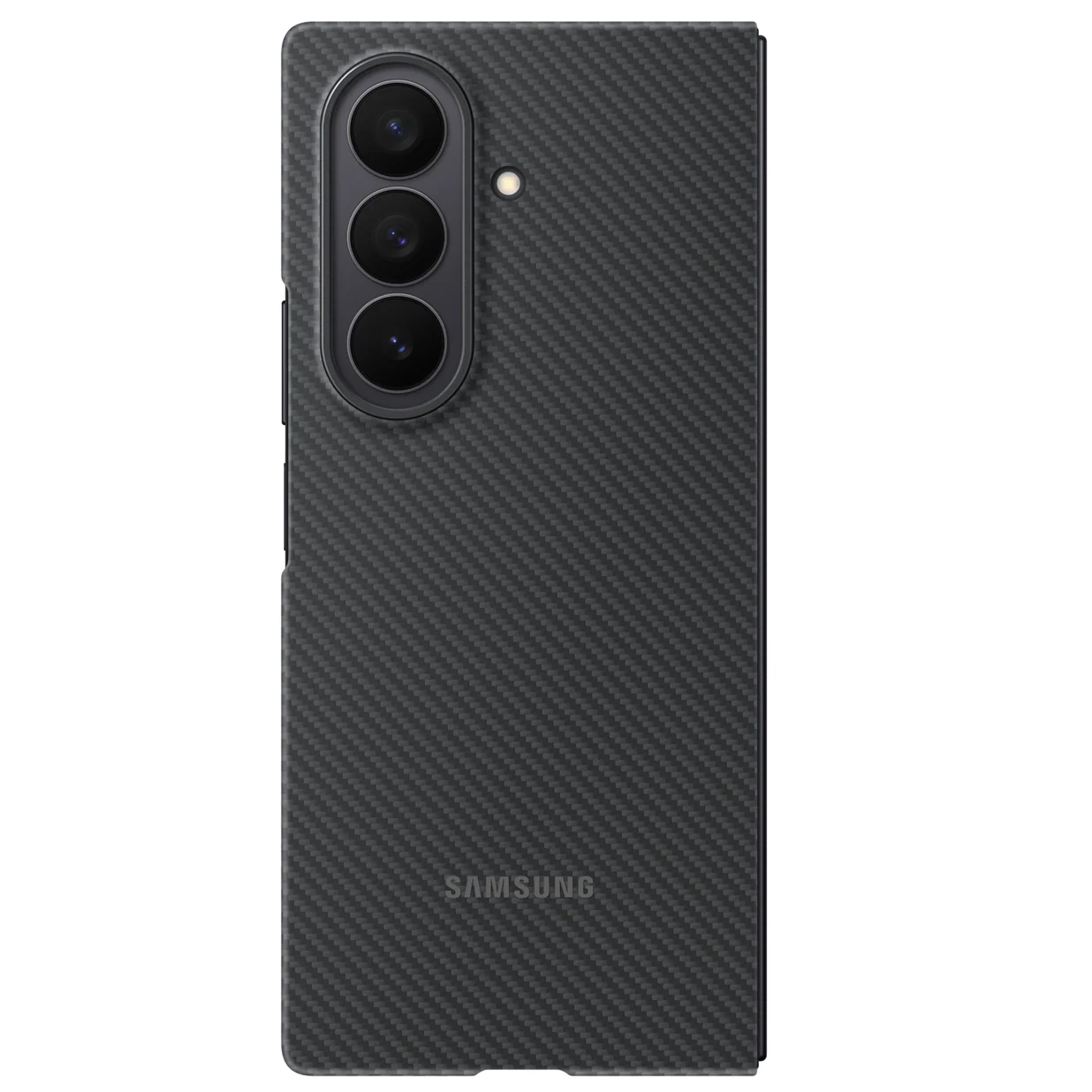 Samsung Z Fold8 Ultra 0.8mm Aramid Carbon Fiber Back Cover with Logo (Only Back) - Black
