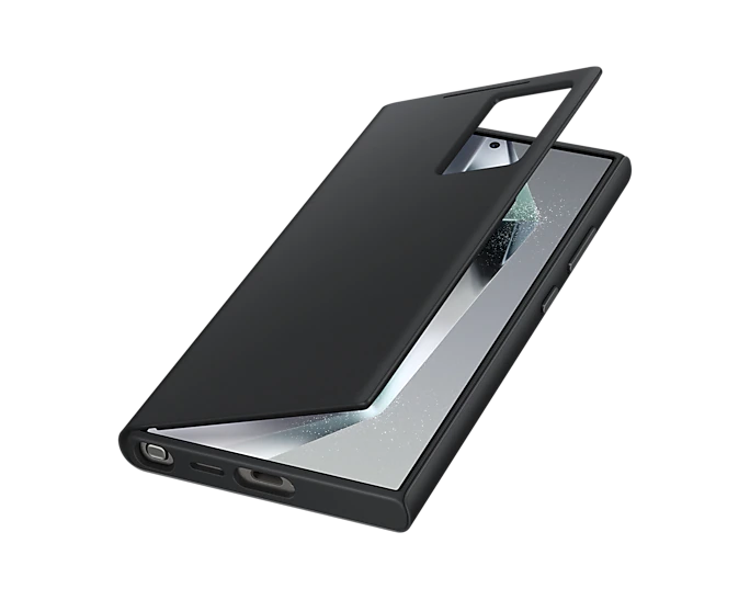 Samsung Galaxy S24 Ultra Smart View Window Flip Wallet Case with Control - Black