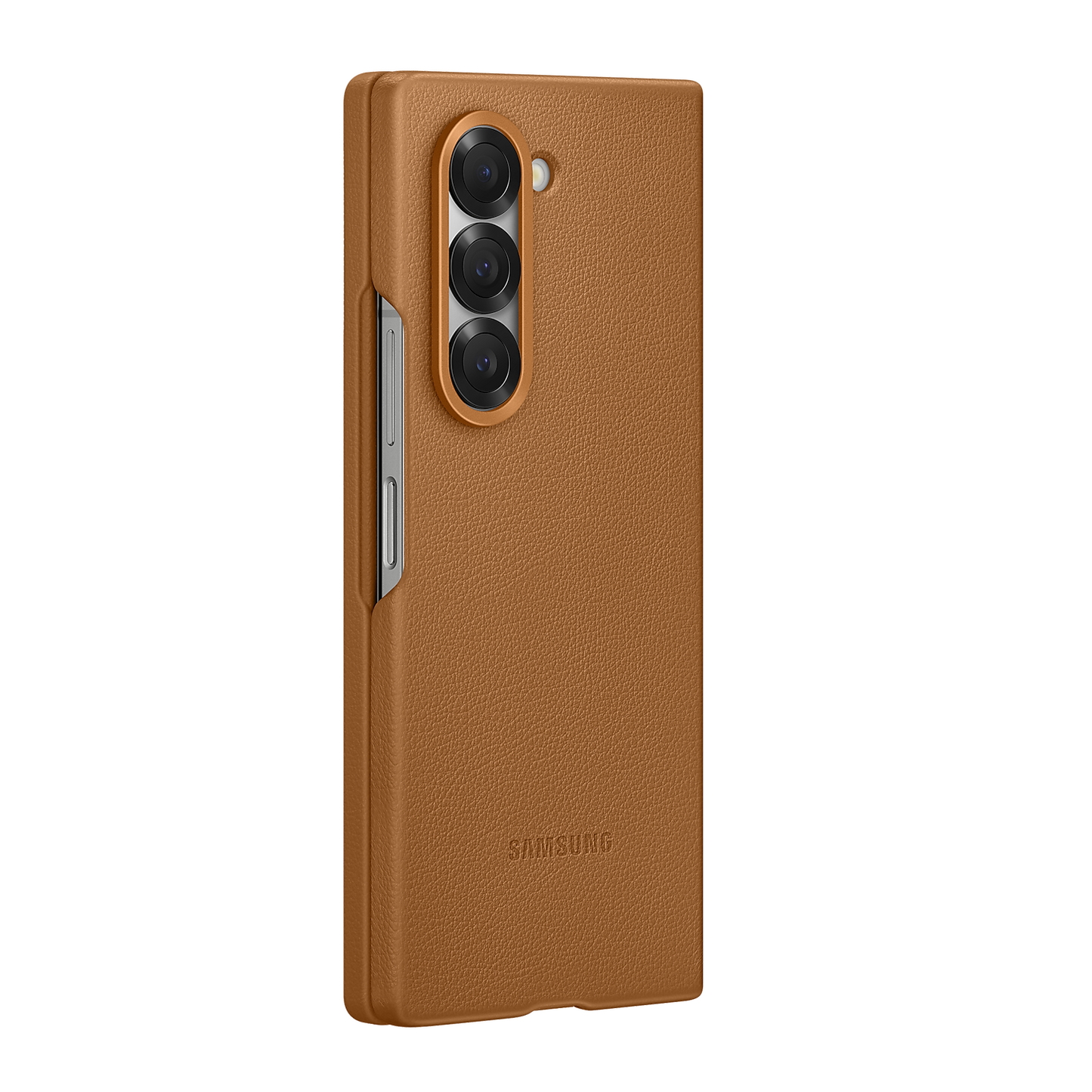Samsung Galaxy Z Fold6 Leather Back Cover Case - Brown