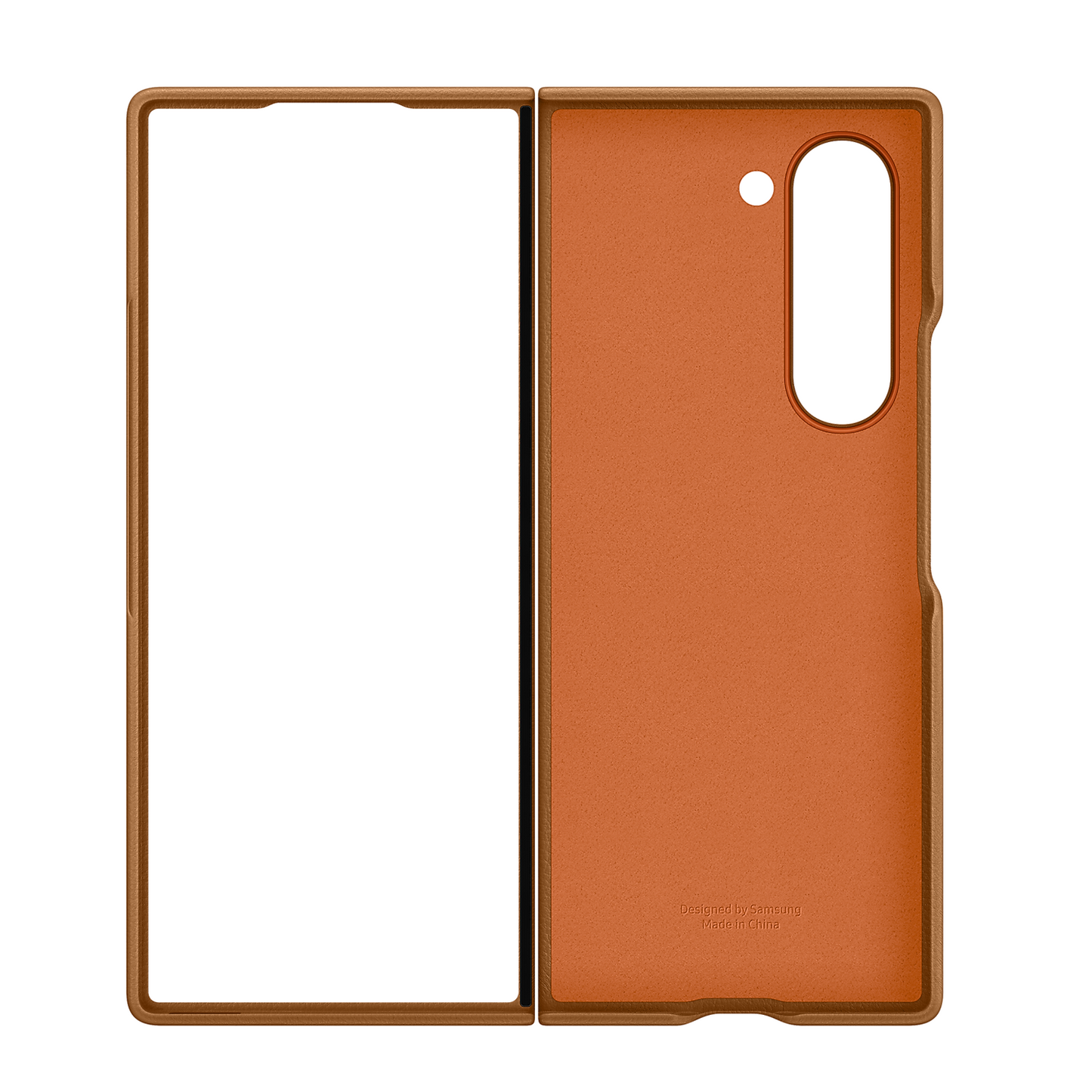 Samsung Galaxy Z Fold6 Leather Back Cover Case - Brown