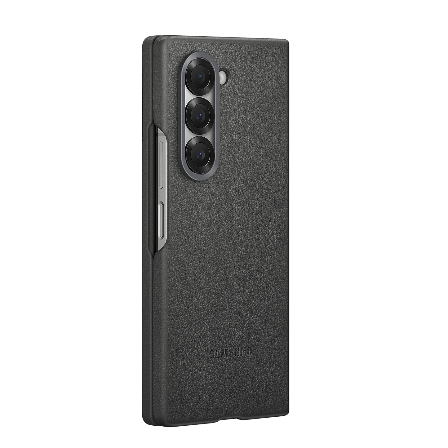 Samsung Galaxy Z Fold6 Leather Back Cover Case - Gray