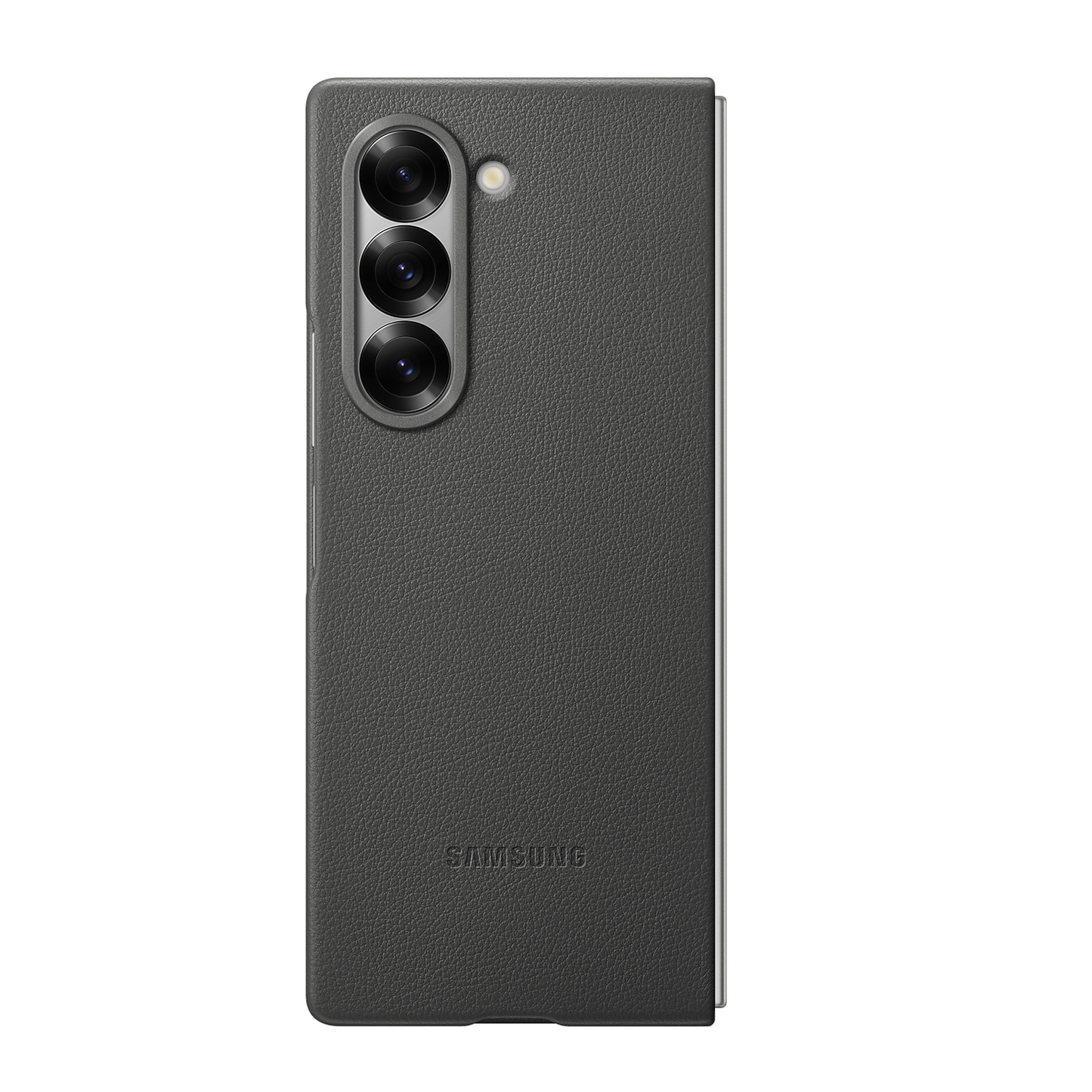 Samsung Galaxy Z Fold6 Leather Back Cover Case - Gray
