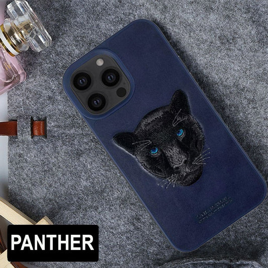 iPhone 14 Pro Max Santa Barbara Savanna Series Leather Case - Panther