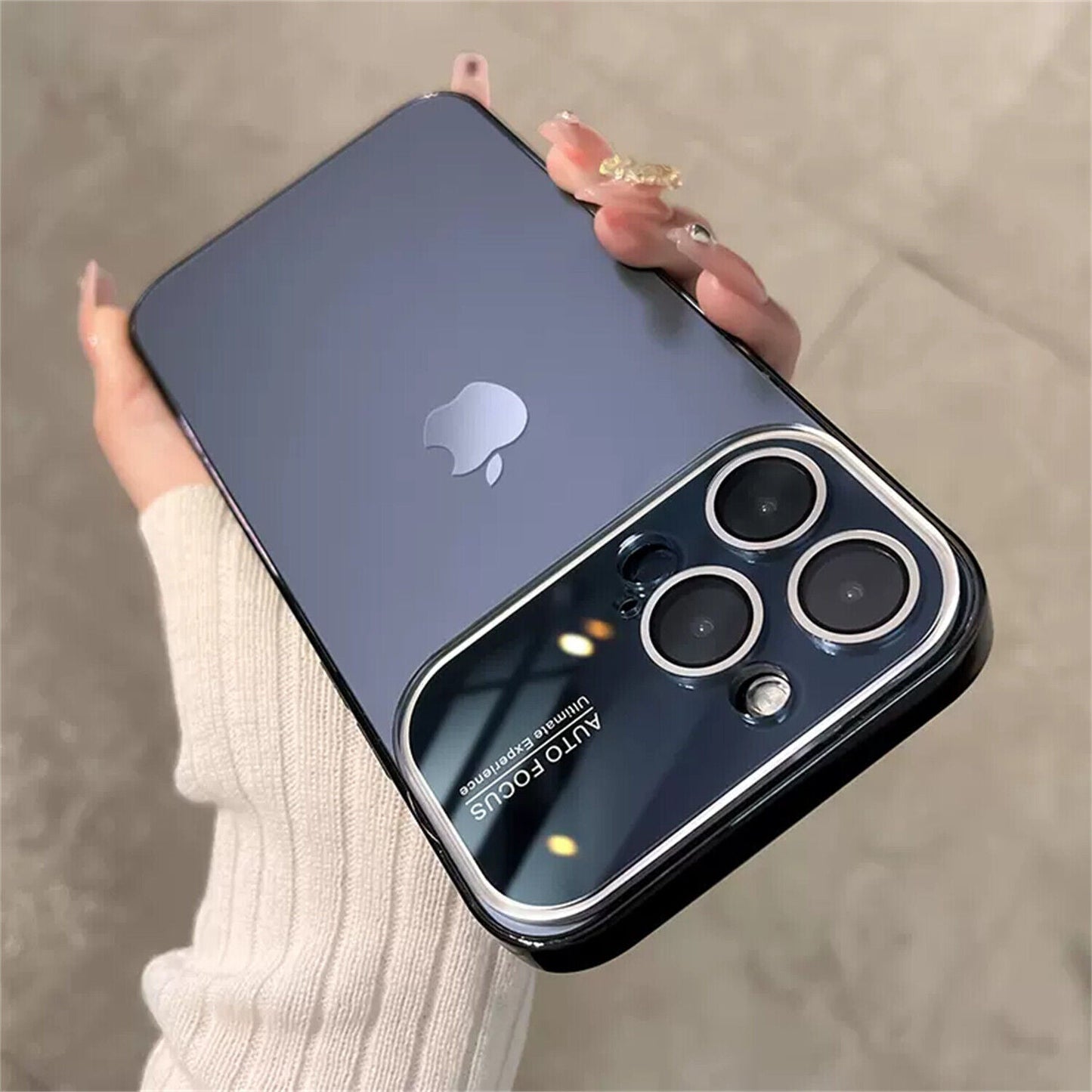 iPhone 15 Pro Full Lens Glass Case With Logo
