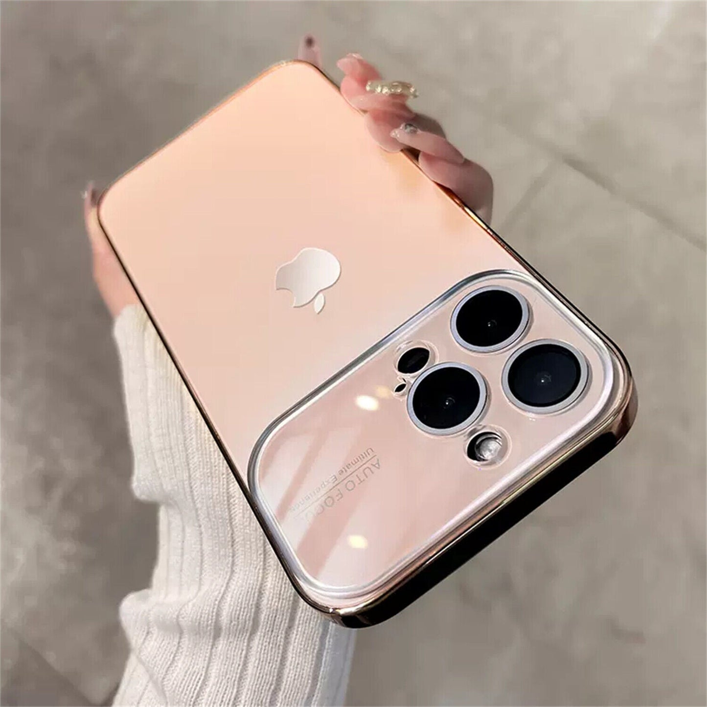 iPhone 15 Pro Full Lens Glass Case With Logo