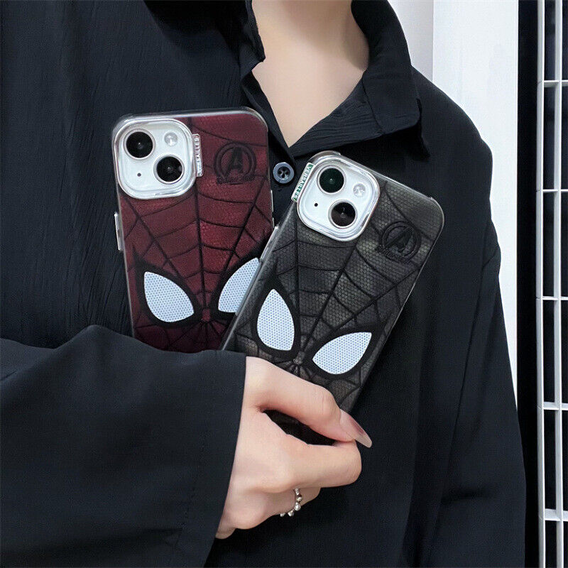 iPhone 14 Marvel Spiderman Shockproof Case - Black