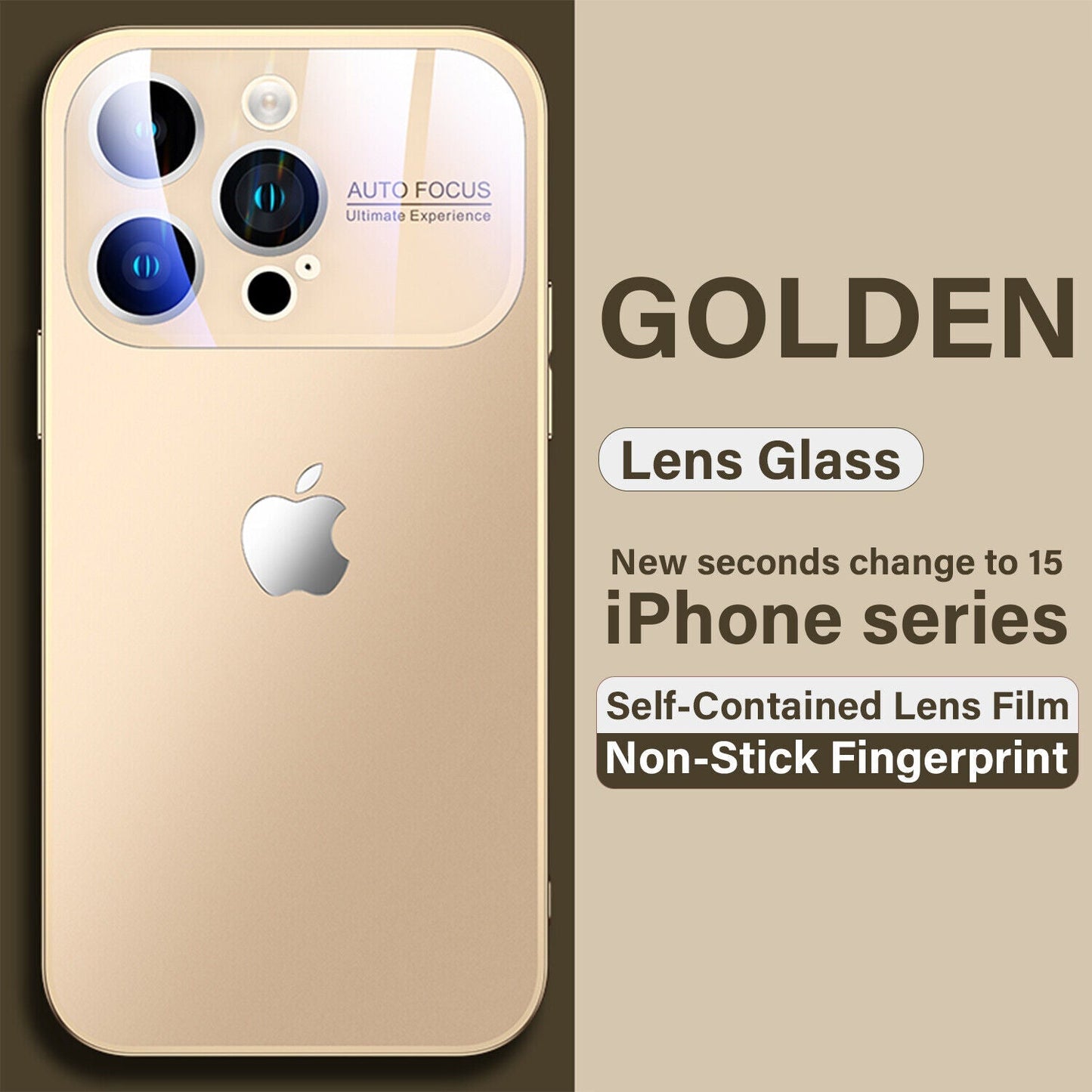 iPhone 15 Pro Full Lens Glass Case With Logo
