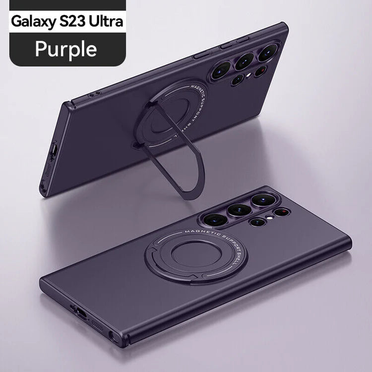 Samsung Galaxy S23 Plus Ultra Magnetic Metal Stand Shockproof Case-Blue