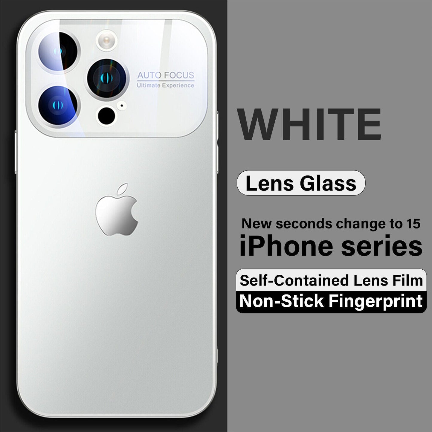 iPhone 15 Pro Full Lens Glass Case With Logo
