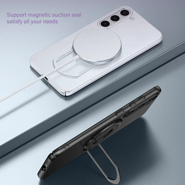 Samsung Galaxy S23 Plus Ultra Magnetic Metal Stand Shockproof Case-Blue