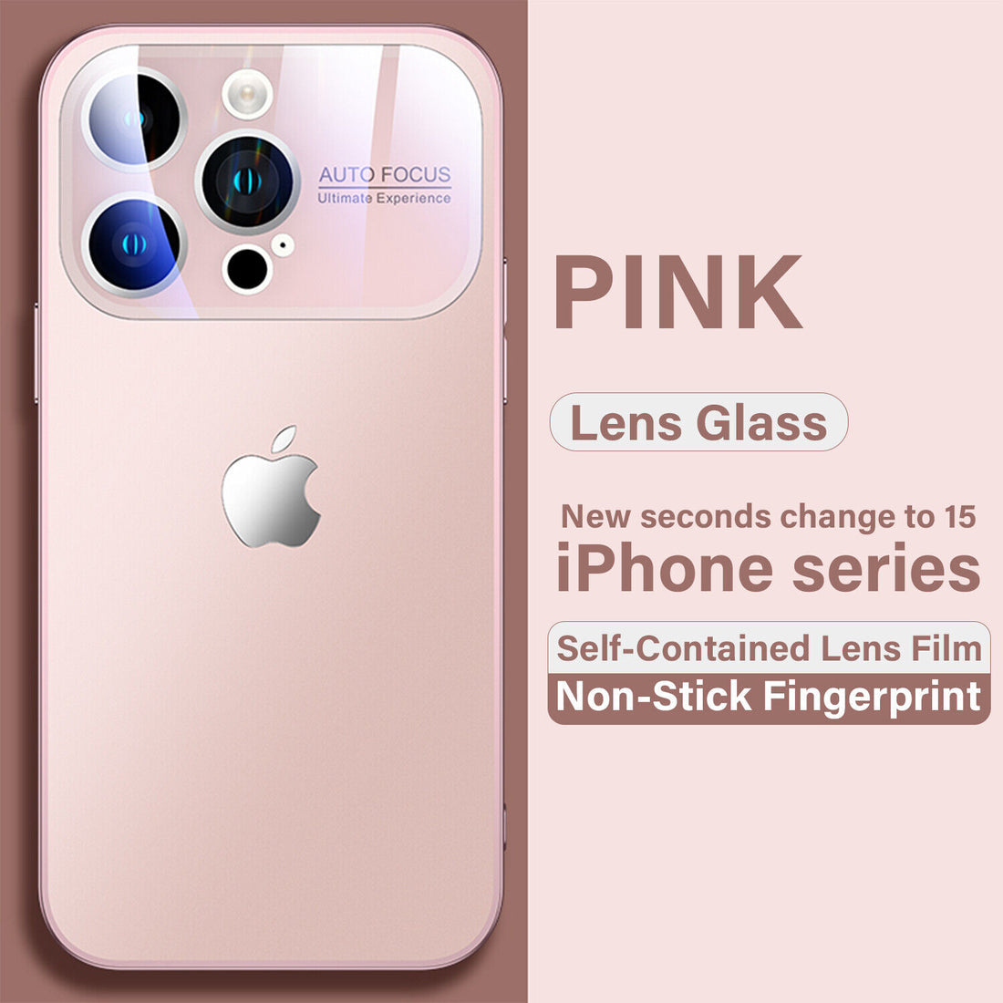 iPhone 15 Pro Full Lens Glass Case With Logo