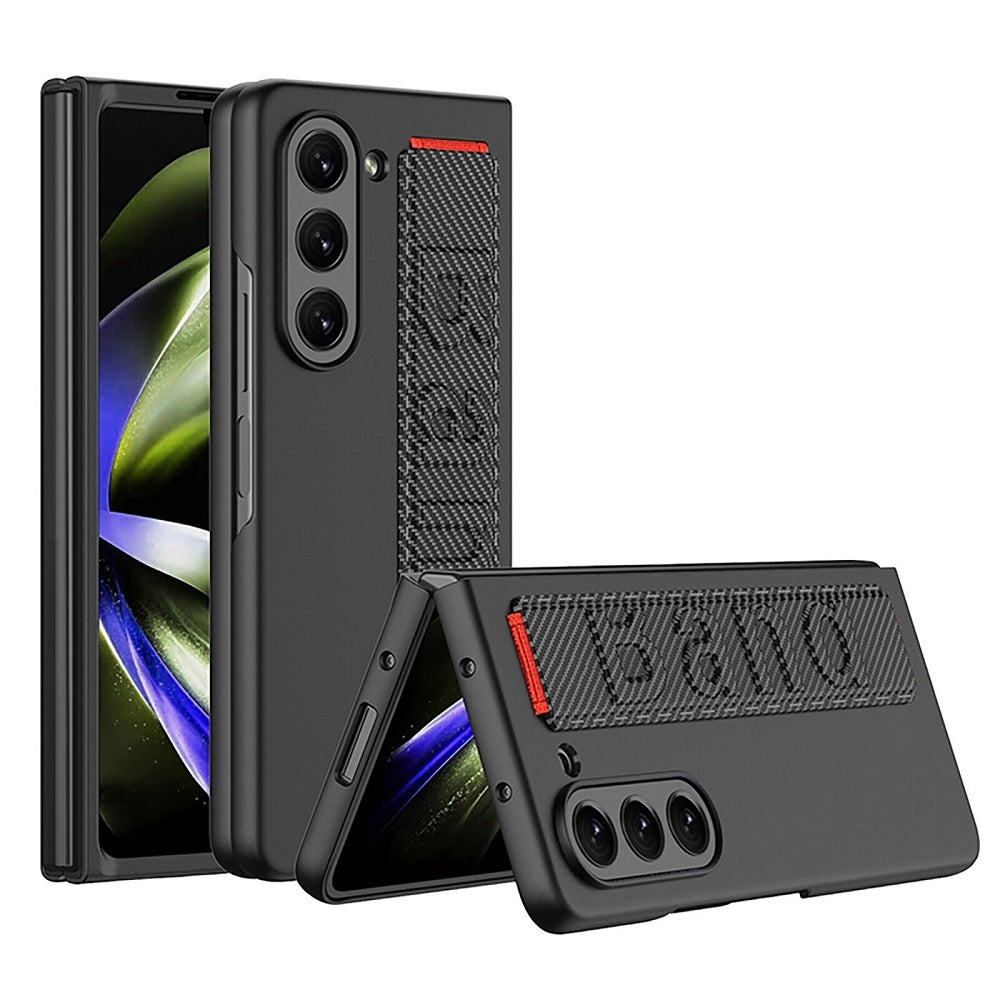 Samsung Galaxy Z Fold 5 Wristband Matte Hard Case - Black