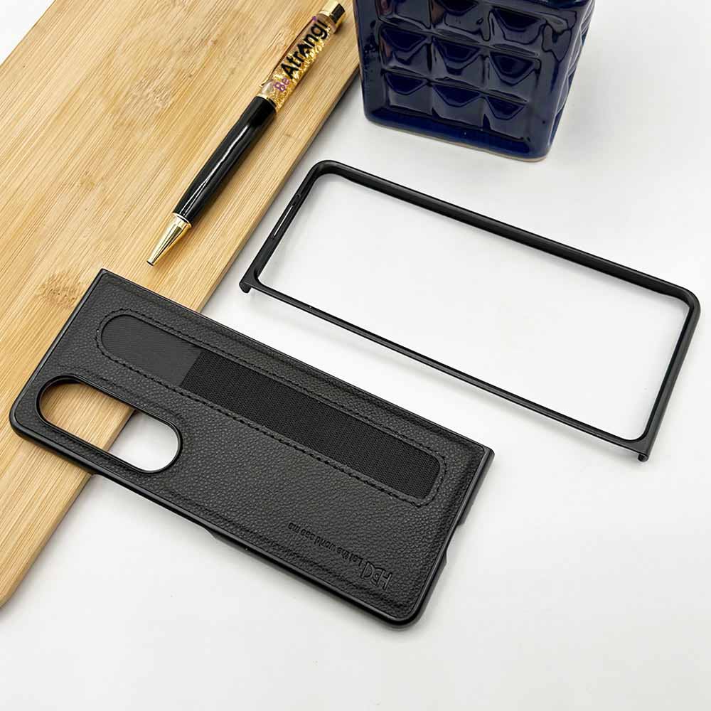 Samsung Galaxy Z Fold 5 HBD Leather Case With Pen Slot - Blue