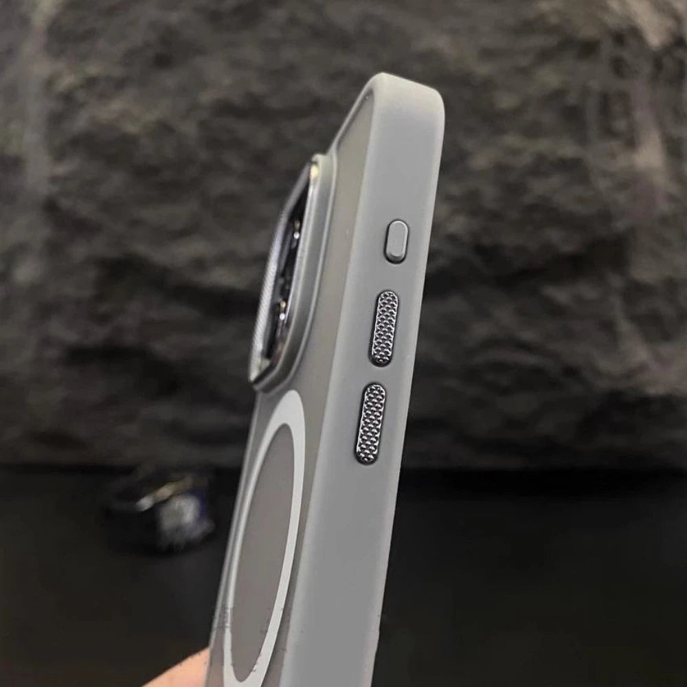 iPhone 16 Pro Max Semi Transparent Matte Frosted Case with Magsafe - Gray