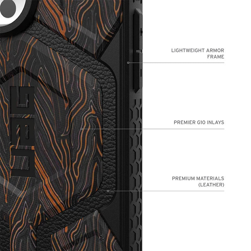iPhone 16 Pro Max UAG Monarch Pro Carbon Protective Rugged Armor Case With Magsafe - Orange