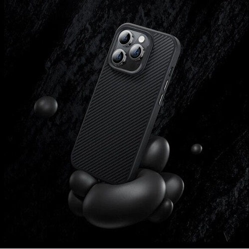 iPhone 15 Pro Max Smooth & Sleek Finish Soft Carbon Case - Black