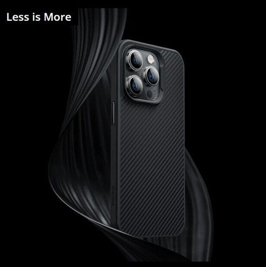 iPhone 16 Pro Max Smooth & Sleek Matte Finish Soft Carbon Case - Black