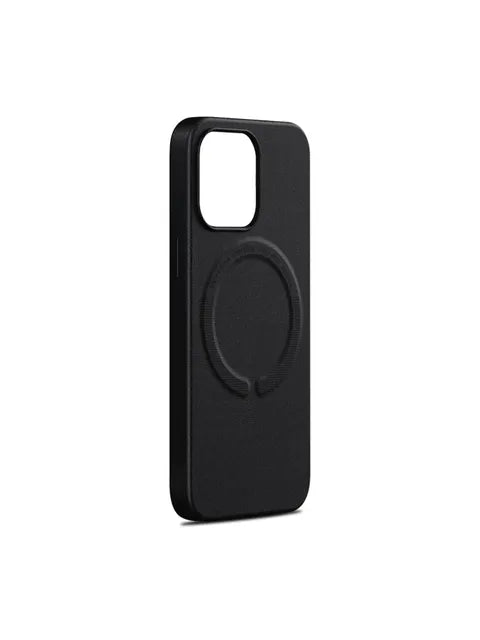 iPhone 13 Pro Max Premium Leather Magsafe Back Cover - Black
