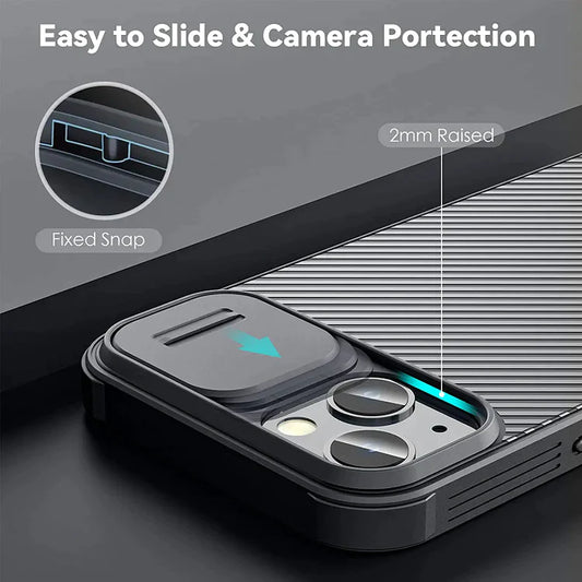 Nillkin iPhone 14 Cam-shield Pro Case with Camera Protection - Black