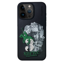 Santa Barbara Marcus Series Genuine Leather Case for iPhone 15 Pro Max - Black