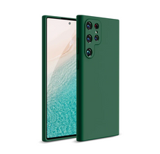 Samsung Galaxy S22 Ultra Liquid Silicon Case With Logo - Green
