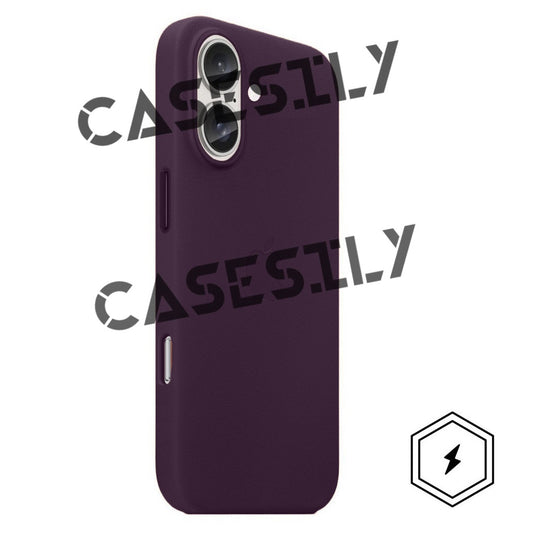 iPhone 16 Leather Back Cover Case with MagSafe - Purple