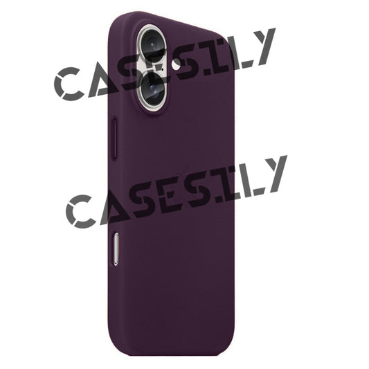 iPhone 16 Leather Back Cover Case - Purple