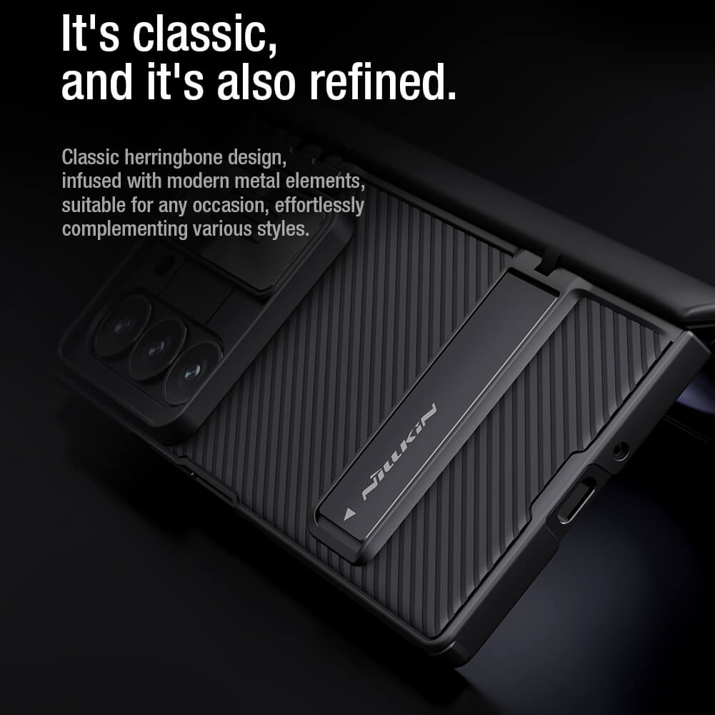 Samsung Galaxy Z Fold6 Nillkin Cam-Shield Pro Case with Kickstand - Black