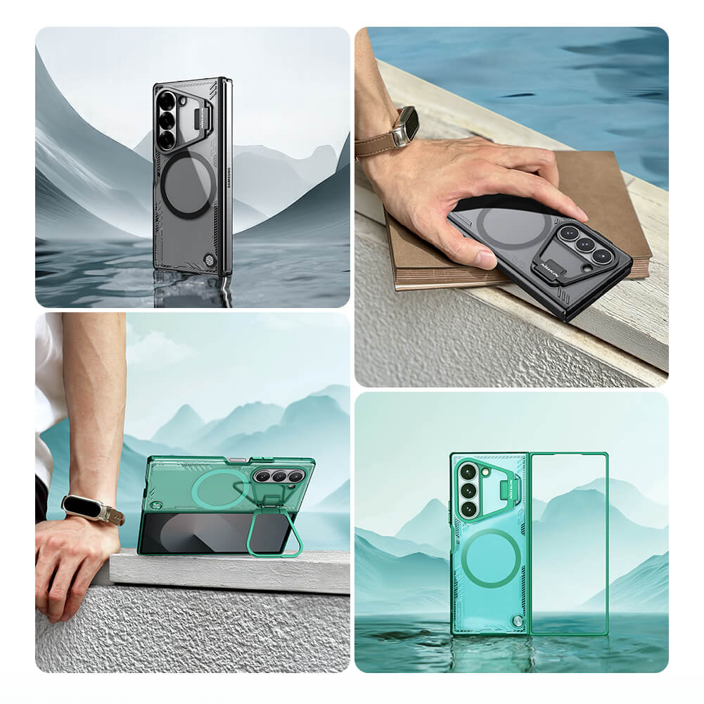 Samsung Galaxy Z Fold6 Nillkin ICE BLADE Series Protective Kickstand Case - Black