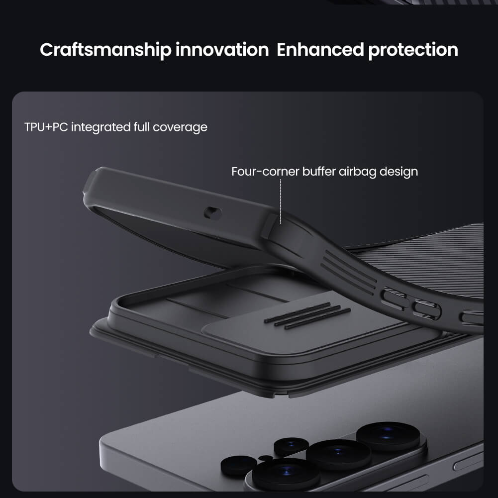 Samsung Galaxy S26 Ultra Nillkin CamShield Pro Slider Camera Protection TPU + PC Case- Black