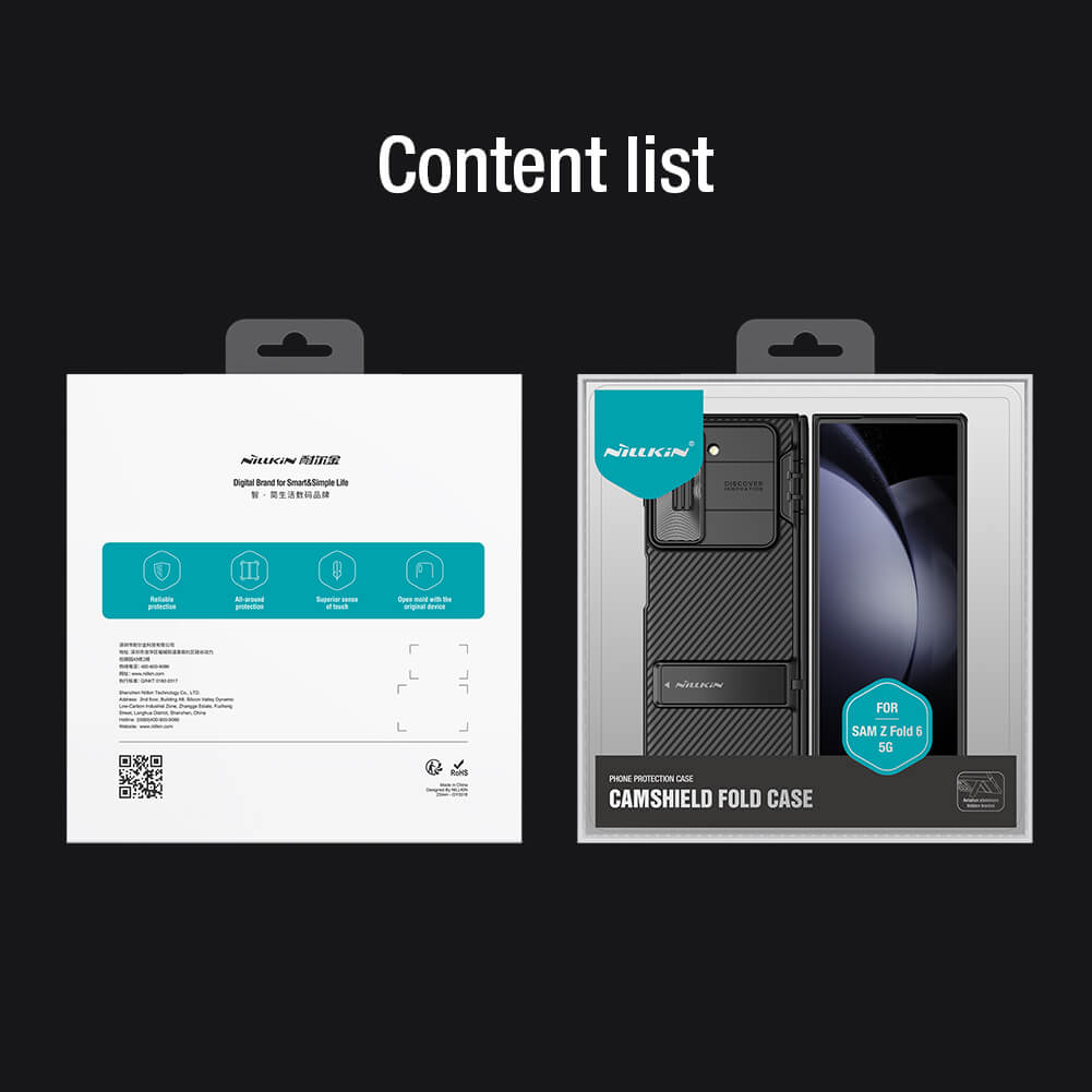 Samsung Galaxy Z Fold6 Nillkin Cam-Shield Pro Case with Kickstand - Black
