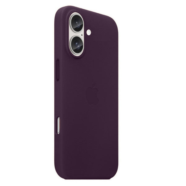 Apple iPhone 16 Leather Back Cover Case - Deep Purple