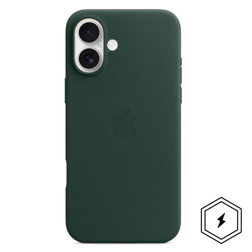 Apple iPhone 16 Leather Back Cover Case with MagSafe - Green