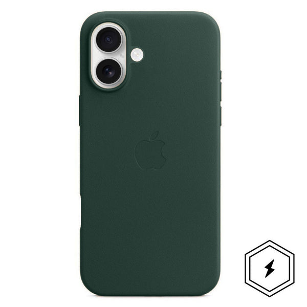 Apple iPhone 16 Leather Back Cover Case with MagSafe - Green