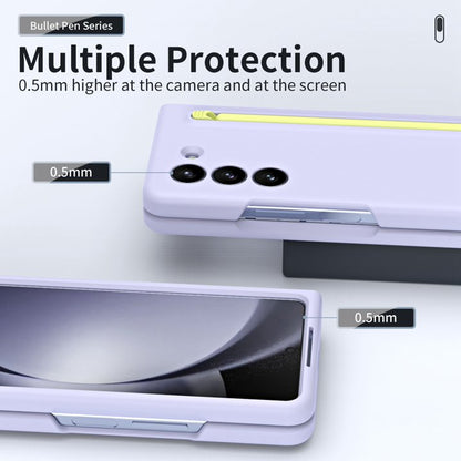 Samsung Galaxy Z Fold 5 Skin Feel Slim Matte Case with Stylus - Purple