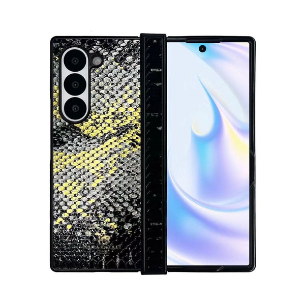 Samsung Galaxy Z Fold 6 Santa Barbara Sagar Series Leather Protective Shell with Hinge Protection