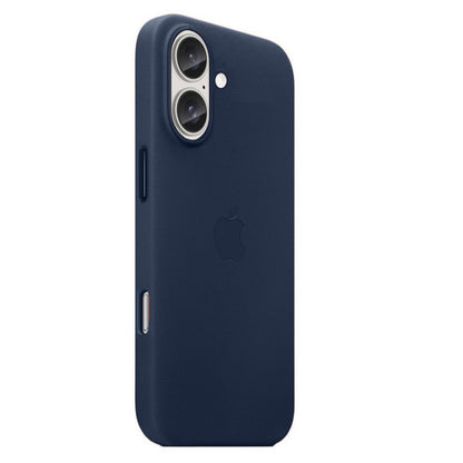Apple iPhone 16 Leather Back Cover Case - Navy