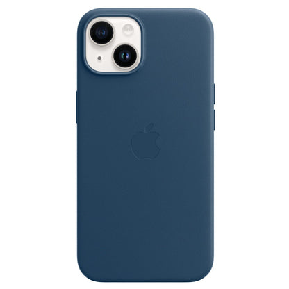 iPhone 15 Leather Back Cover Case with MagSafe – Blue