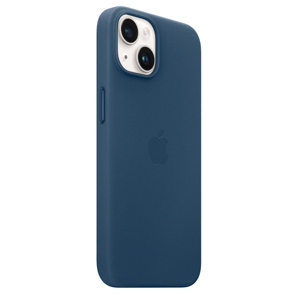 iPhone 15 Leather Back Cover Case with MagSafe – Cosmo blue