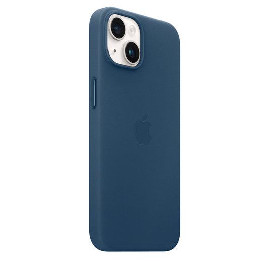 iPhone 14 Plus Leather Case MagSafe Not Supported - Navy blue