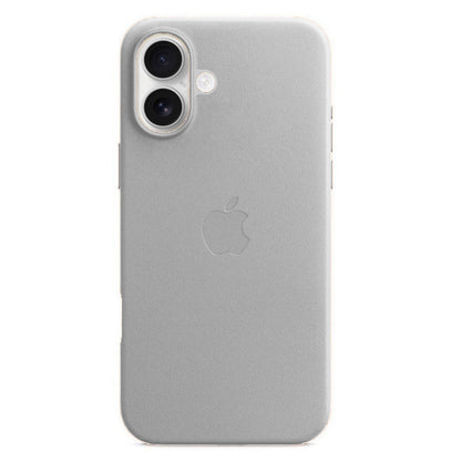 Apple iPhone 16 Leather Back Cover Case - Off White