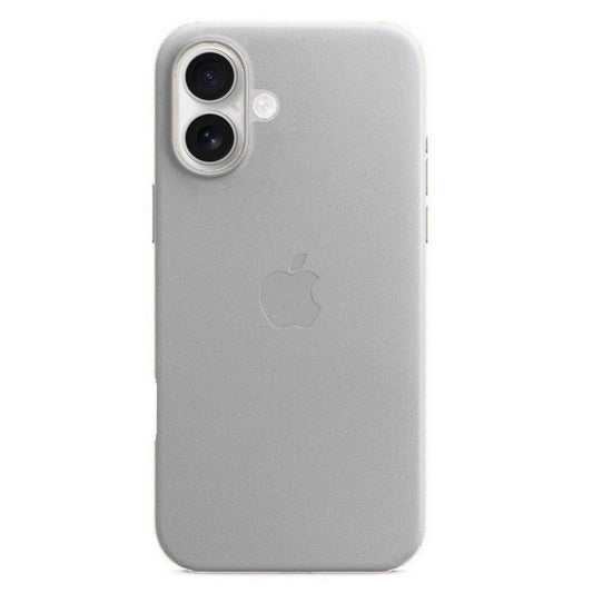 Apple iPhone 16 Leather Back Cover Case - Off White
