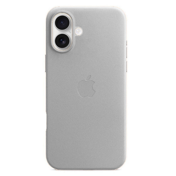 Apple iPhone 16 Leather Back Cover Case - Off White