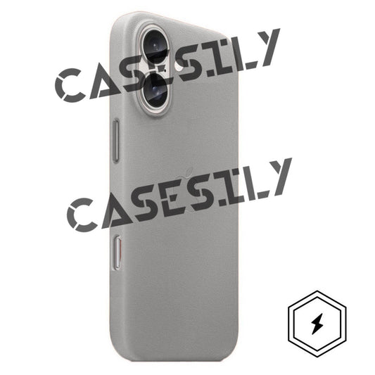 iPhone 16 Leather Back Cover Case with MagSafe - Off White