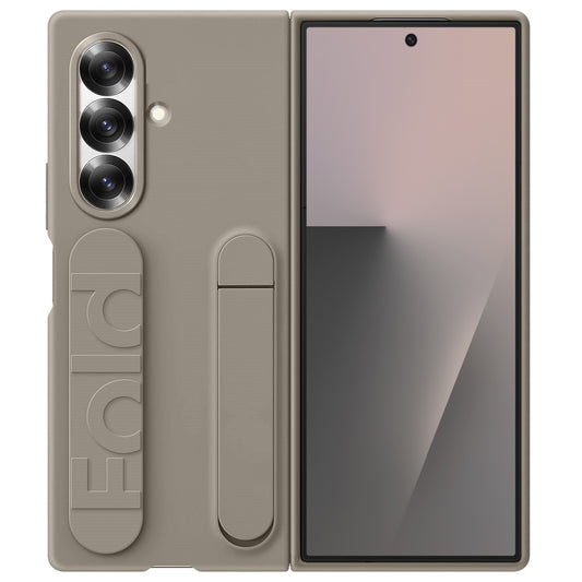Samsung galaxy Z Fold7 Skin Feel Matte Case with Silicon Band & Stand - Sand